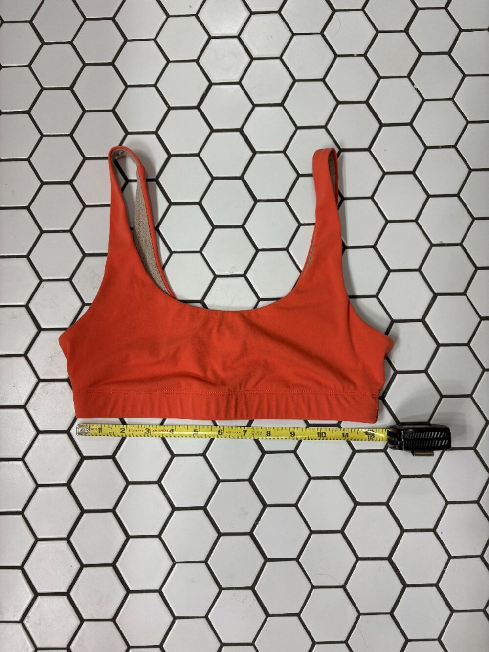 Vuori Daily Bra Womens Small Orange Strappy Low Impact Sports Bra
